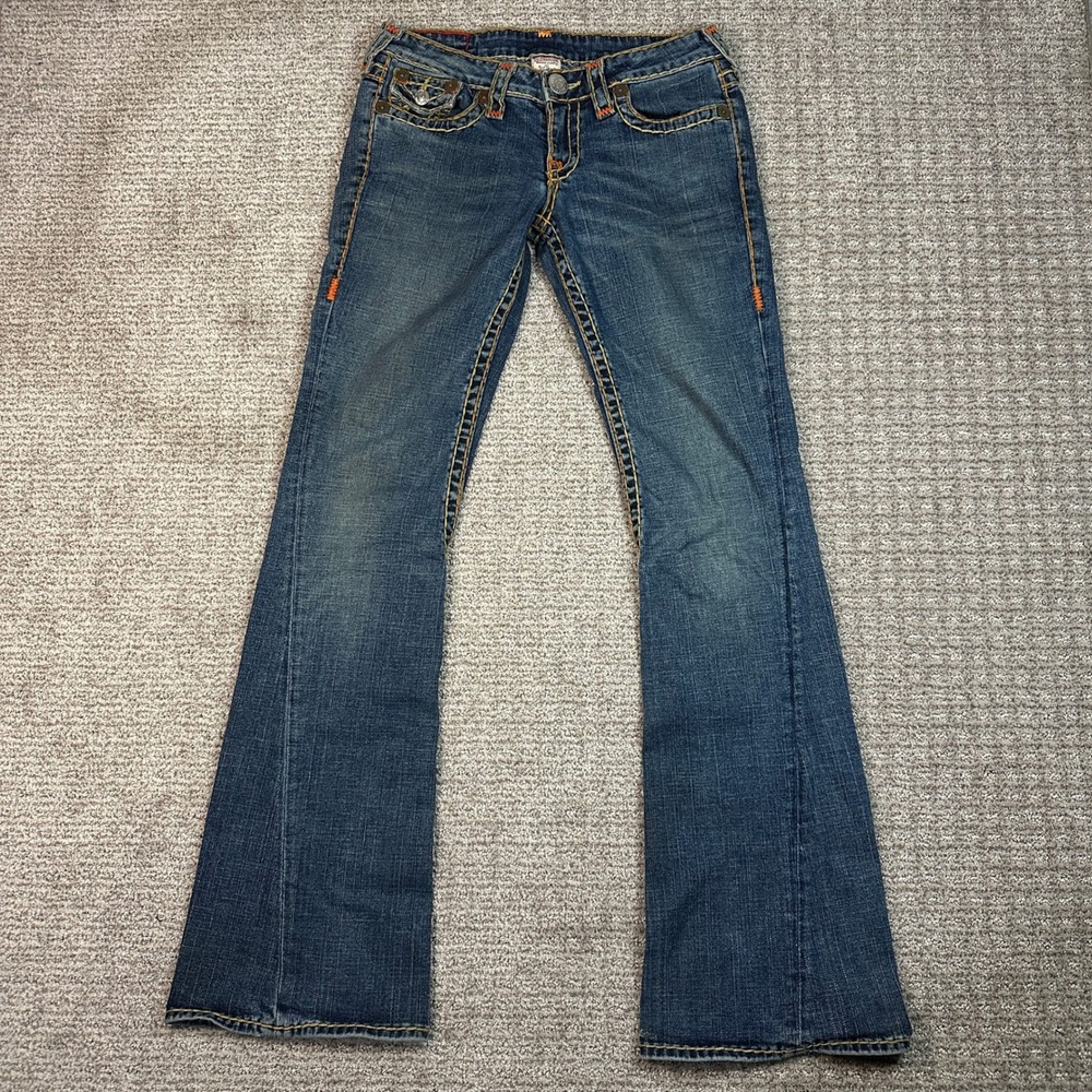 Vintage True Religion Joey Super T Blue Flared Jeans Mens 29 Made in USA Y2K - Picture 3 of 9